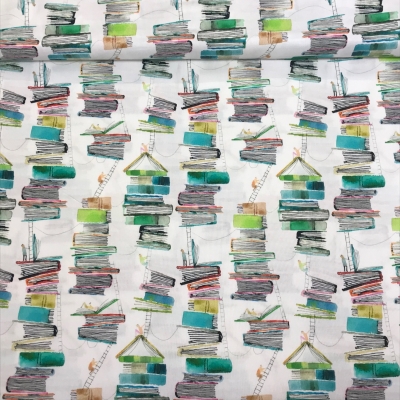 Baumwolle | read | weiß türkis bunt